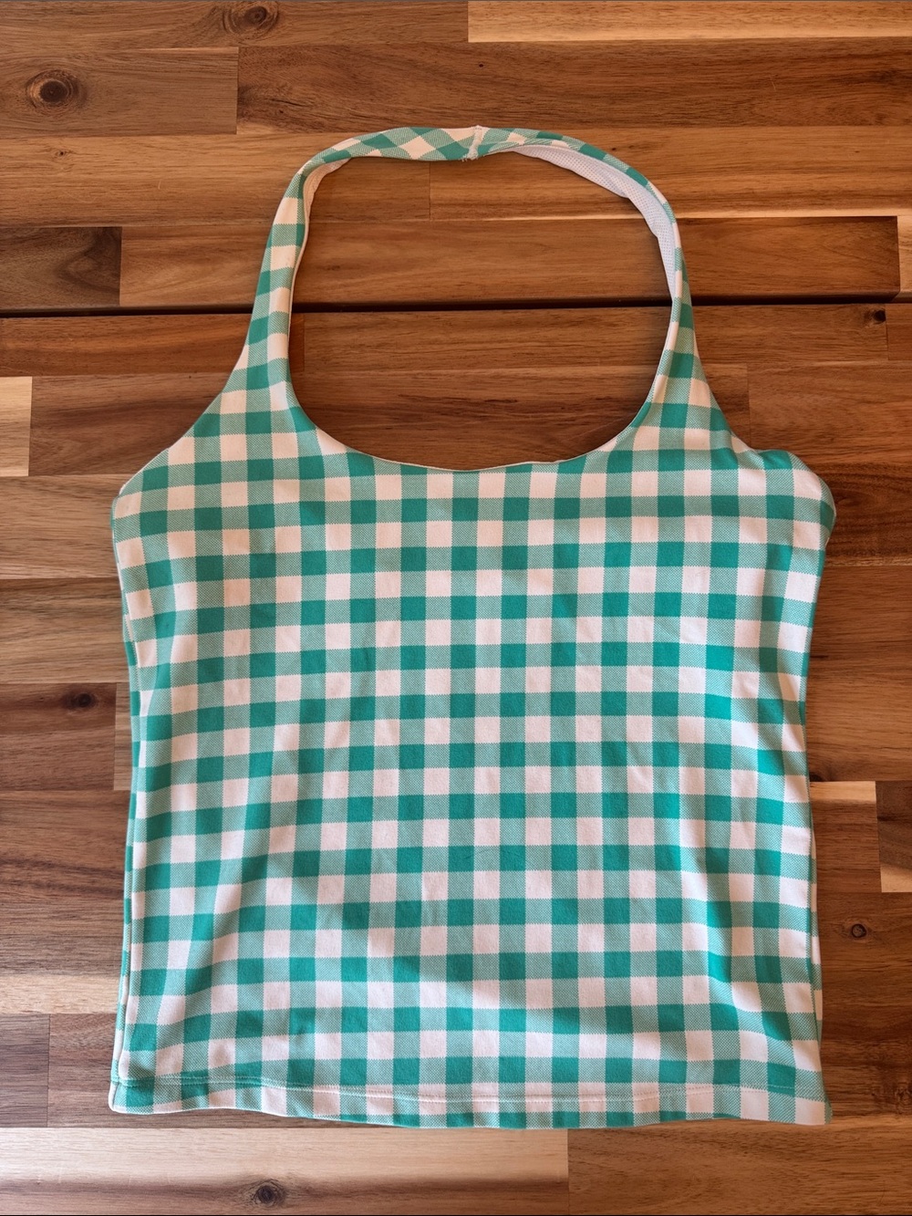 All in Motion checkered halter top size small